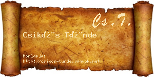 Csikós Tünde névjegykártya