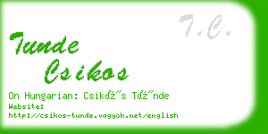 tunde csikos business card